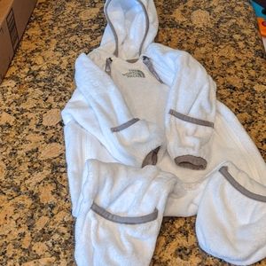 Baby north face cozy suit